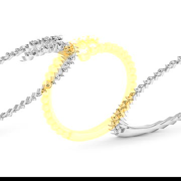 Graduated Diamond Open Wrap Ring