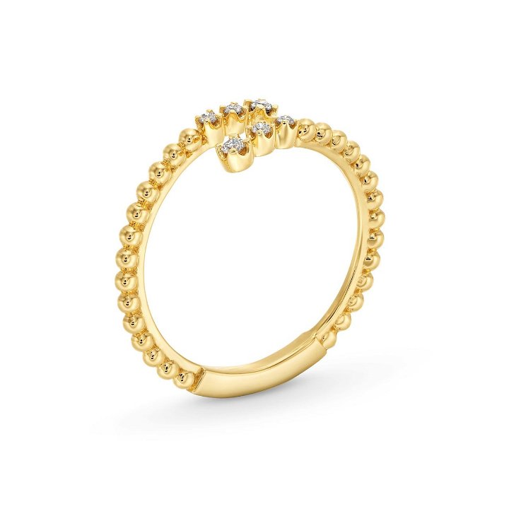 Graduated Diamond Open Wrap Ring