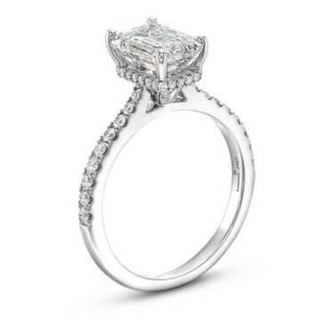 Emerald Lab Grown Diamond Hidden Halo Engagement Ring By Diamonds Direct Designs