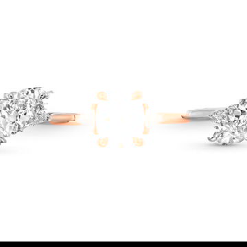 Three Stone Trillion Diamond Engagement Setting by Diamonds Direct Designs