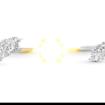 Three Stone Trillion Diamond Engagement Setting by Diamonds Direct Designs