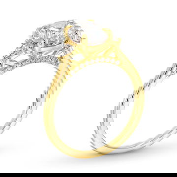 Three Stone Trillion Diamond Engagement Setting by Diamonds Direct Designs