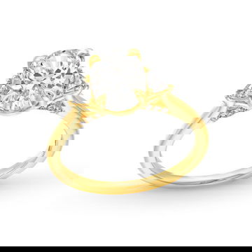Three Stone Trillion Diamond Engagement Setting by Diamonds Direct Designs