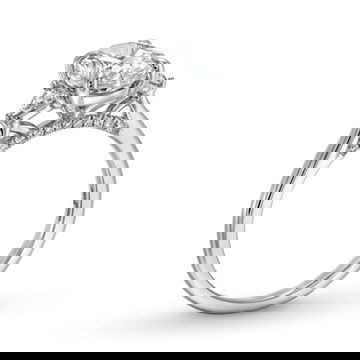 Three Stone Trillion Diamond Engagement Setting by Diamonds Direct Designs