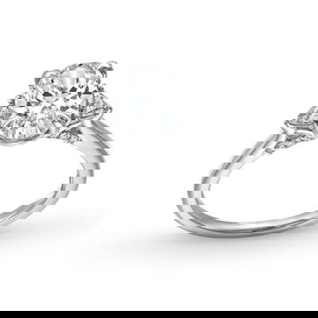 Three Stone Trillion Diamond Engagement Setting by Diamonds Direct Designs