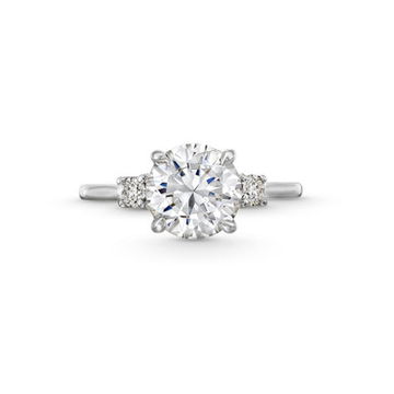 Three Stone Round Diamond Engagement Setting by Diamonds Direct Designs