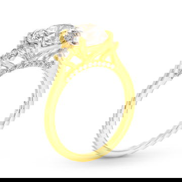 Three Stone Round Diamond Engagement Setting by Diamonds Direct Designs