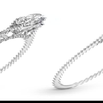 Three Stone Round Diamond Engagement Setting by Diamonds Direct Designs