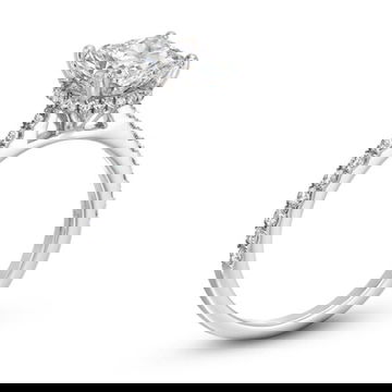 Cushion Lab Grown Diamond Hidden Halo Engagement Ring By Diamonds Direct Designs