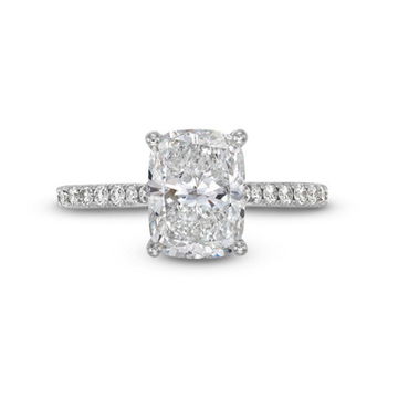 Cushion Lab Grown Diamond Hidden Halo Engagement Ring By Diamonds Direct Designs