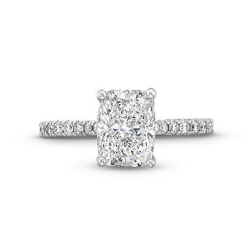 Cushion Lab Grown Diamond Hidden Halo Engagement Ring By Diamonds Direct Designs