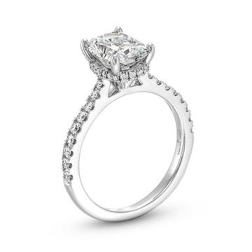Cushion Lab Grown Diamond Hidden Halo Engagement Ring By Diamonds Direct Designs