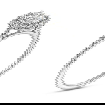 Oval Lab Grown Diamond Halo Engagement Ring by Diamonds Direct Designs