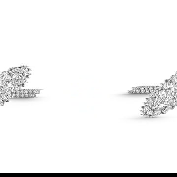 Oval Lab Grown Diamond Halo Engagement Ring by Diamonds Direct Designs