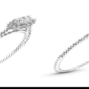 Oval Lab Grown Diamond Halo Engagement Ring by Diamonds Direct Designs