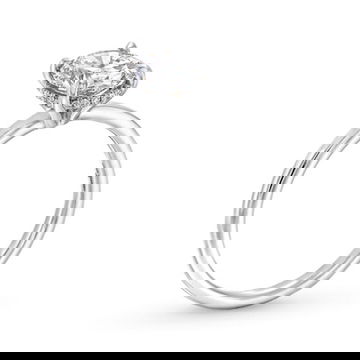 Oval Lab Grown Diamond Solitaire Engagement Ring By Diamonds Direct Designs