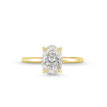 Oval Lab Grown Diamond Solitaire Engagement Ring By Diamonds Direct Designs 0
