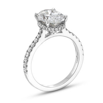Oval Lab Grown Diamond Hidden Halo Engagement Ring By Diamonds Direct Designs