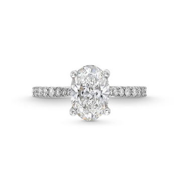 Oval Lab Grown Diamond Hidden Halo Engagement Ring By Diamonds Direct Designs