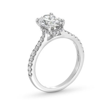 Oval Lab Grown Diamond Hidden Halo Engagement Ring By Diamonds Direct Designs