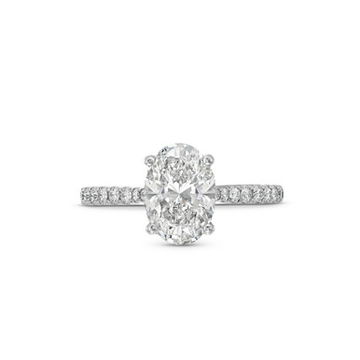 Oval Lab Grown Diamond Hidden Halo Engagement Ring By Diamonds Direct Designs