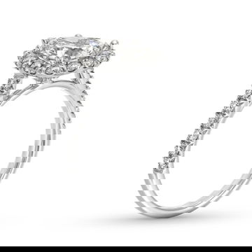 Pear Lab Grown Diamond Halo Engagement Ring By Diamonds Direct Designs