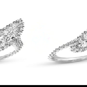 Pear Lab Grown Diamond Halo Engagement Ring By Diamonds Direct Designs