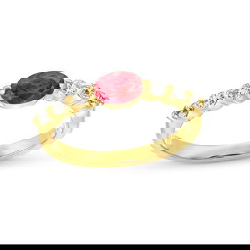 Oval Cut Ruby and Diamond Ring