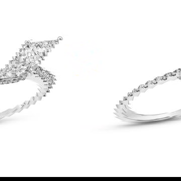 Radiant Lab Grown Diamond Hidden Halo Engagement Ring By Diamonds Direct Designs