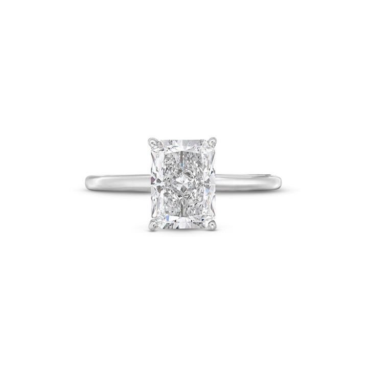 White Gold 14K Radiant Lab Grown Diamond Solitaire Engagement Ring By Diamonds Direct Designs