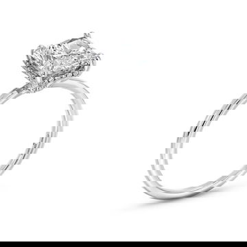 Radiant Lab Grown Diamond Solitaire Engagement Ring By Diamonds Direct Designs
