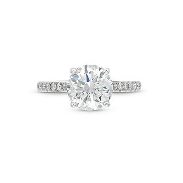 Round Lab Grown Diamond Hidden Halo Engagement Ring By Diamonds Direct Designs