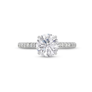 Round Lab Grown Diamond Hidden Halo Engagement Ring By Diamonds Direct Designs