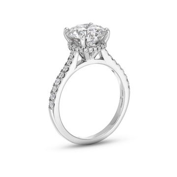 Round Lab Grown Diamond Hidden Halo Engagement Ring By Diamonds Direct Designs