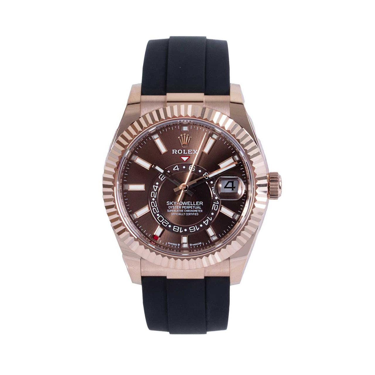 Rolex Sky-Dweller 42 Chocolate Dial Watch | Rose Gold 0
