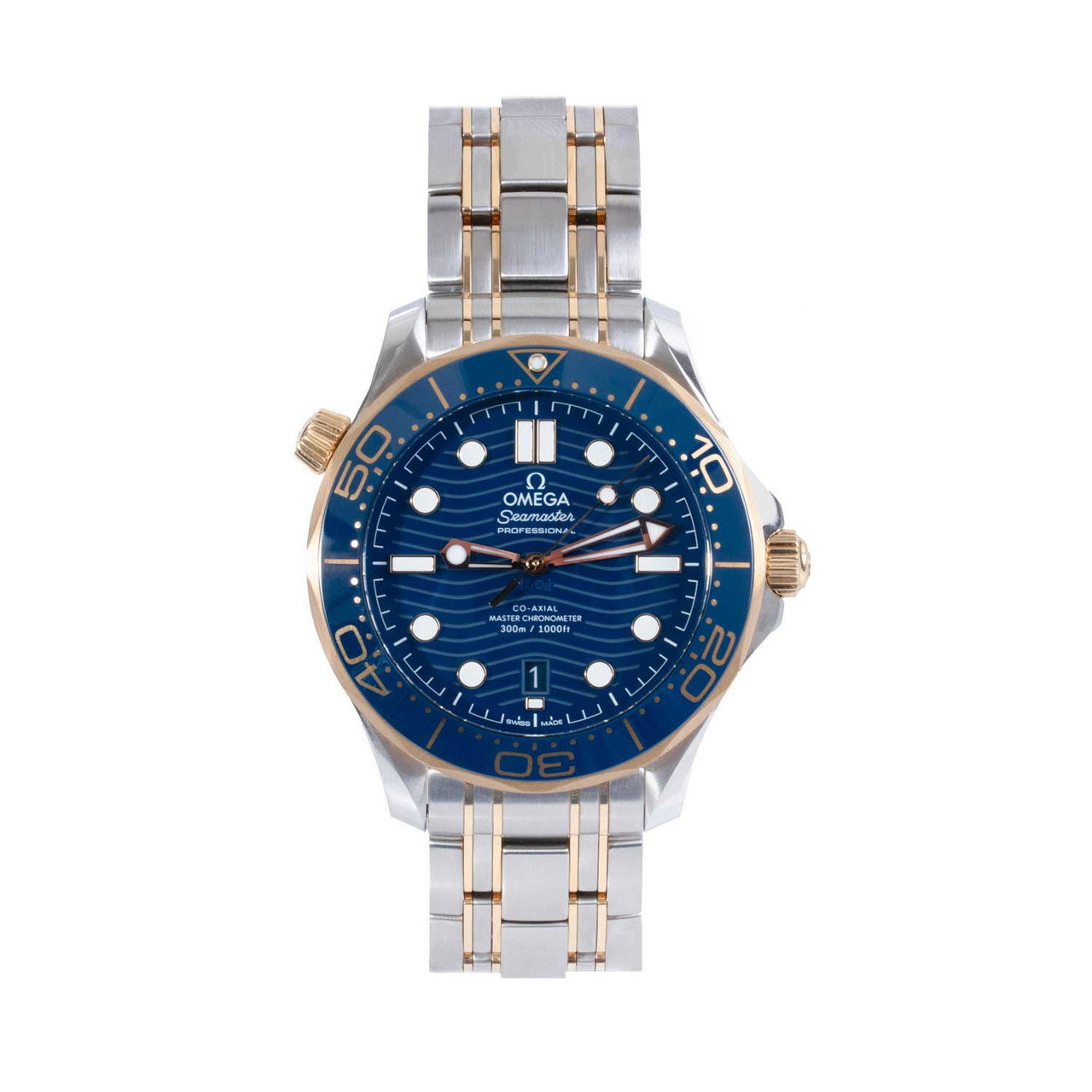 Omega Seamaster Diver Blue Dial Watch | Stainless Steel & Yellow Gold 0