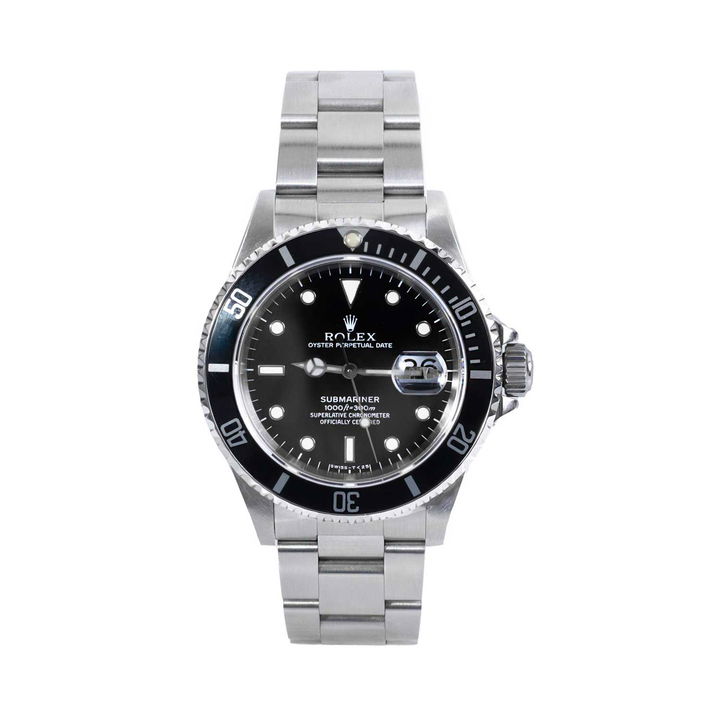 Rolex Submariner Date 40 Black Dial Watch | Oystersteel