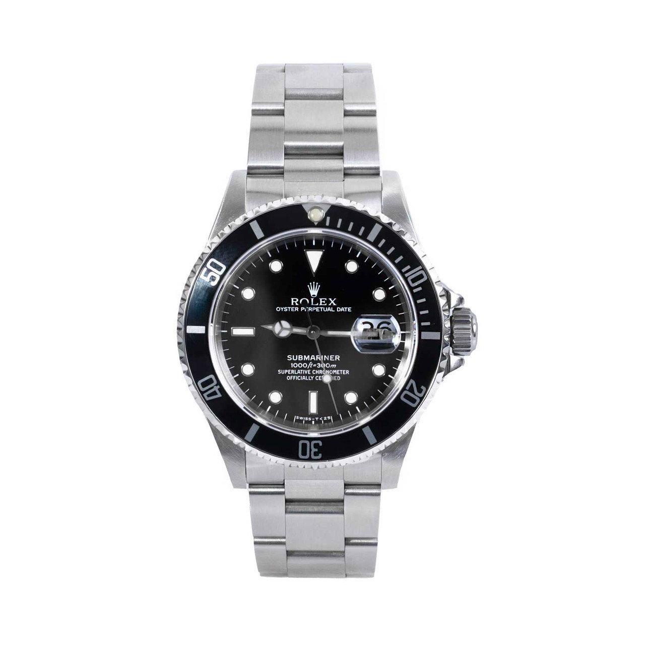 Rolex Submariner Date 40 Black Dial Watch | Oystersteel 0