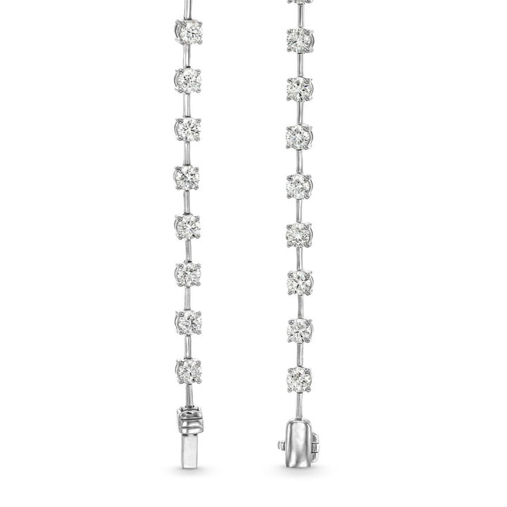 Alternating Diamond Bar Bracelet In White Gold 14K