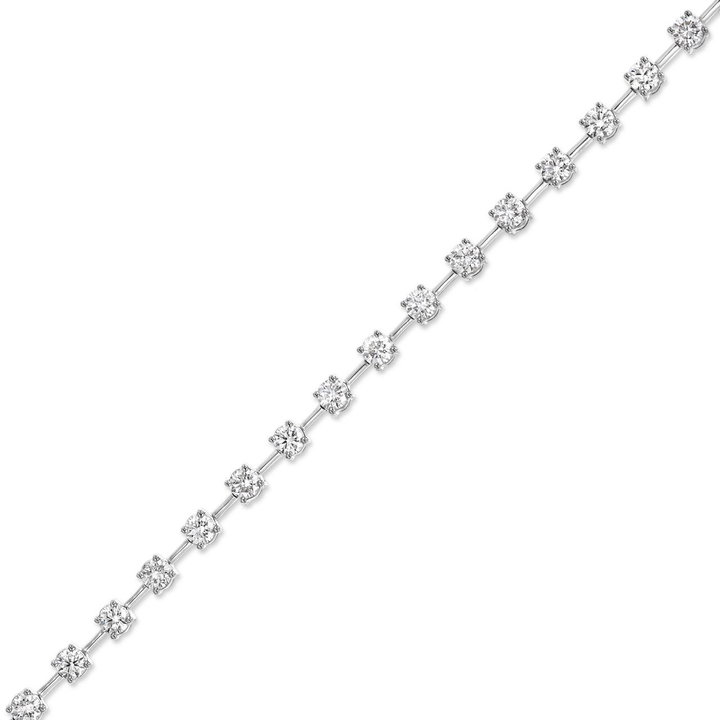 Alternating Diamond Bar Bracelet In White Gold 14K