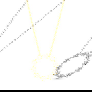 Pear Shape Diamond Circle Pendant