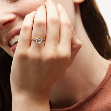 Solitaire Engagement Setting By C. Gonshor In White Gold 14K
