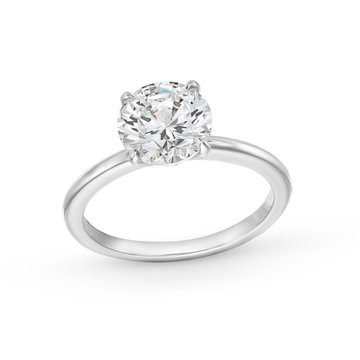 Solitaire Engagement Setting By C. Gonshor In White Gold 14K