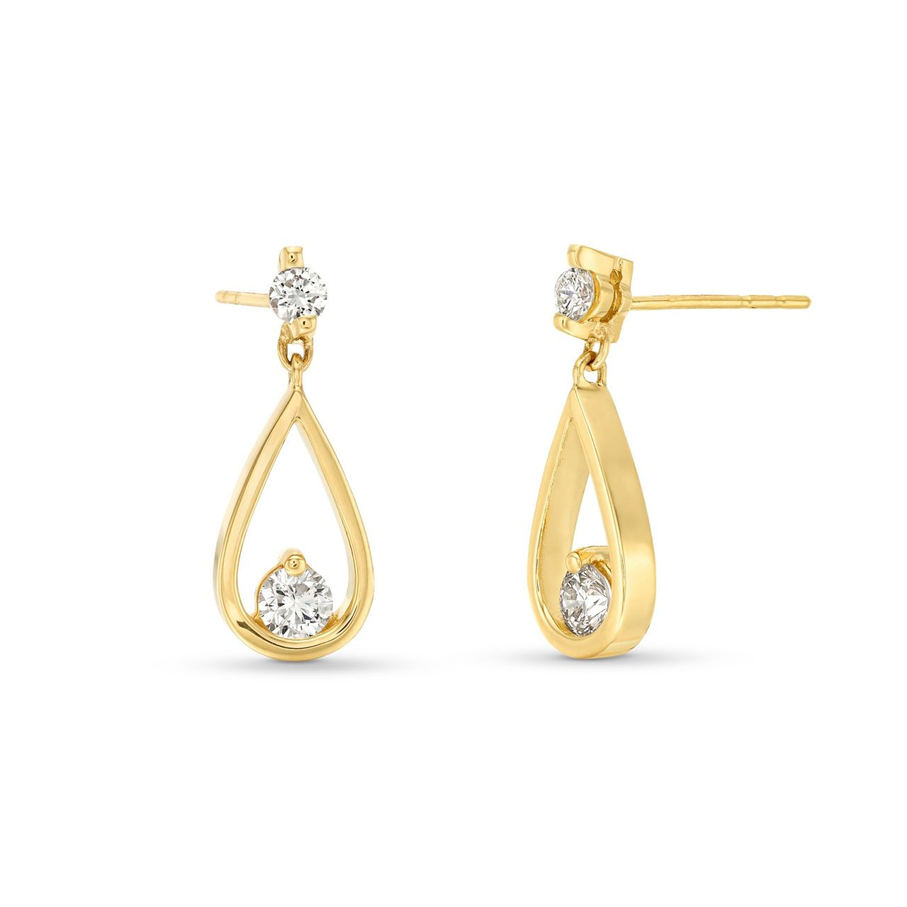 Pear Drop Diamond Earrings