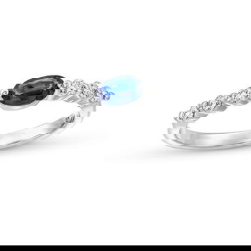 Oval Blue Sapphire and Diamond Ring