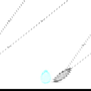 Pear Shape Blue Topaz Pendant Necklace