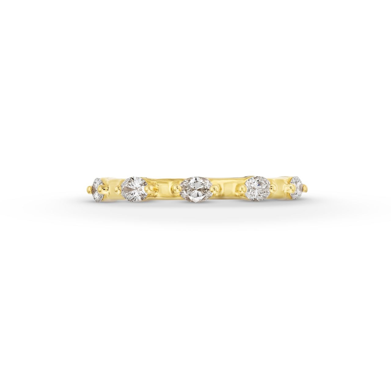 Oval Diamond Accented Wedding Band by C. Gonshor 0