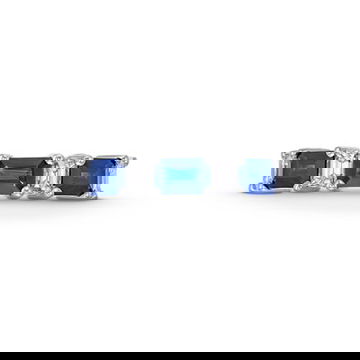 Blue Sapphire Diamond Band