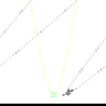 Emerald Floral Design Diamond Bezel Necklace