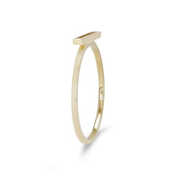 Baguette Diamond Bar Ring In White Gold 14K